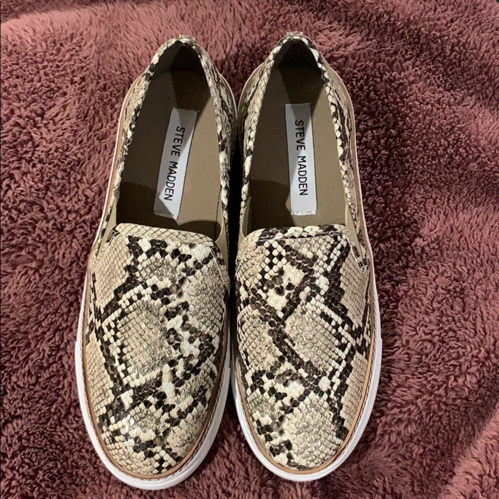 Steve Madden snake print sneakers